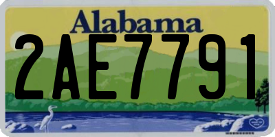 AL license plate 2AE7791