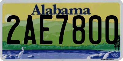 AL license plate 2AE7800