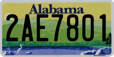 AL license plate 2AE7801