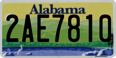 AL license plate 2AE7810