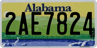 AL license plate 2AE7824