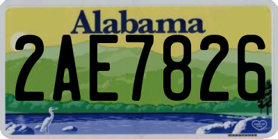 AL license plate 2AE7826