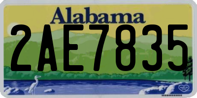 AL license plate 2AE7835