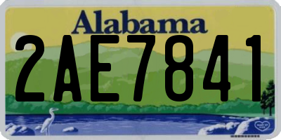 AL license plate 2AE7841