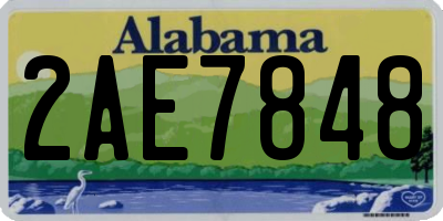 AL license plate 2AE7848