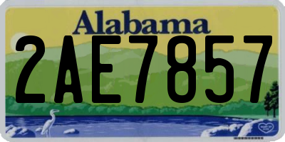 AL license plate 2AE7857