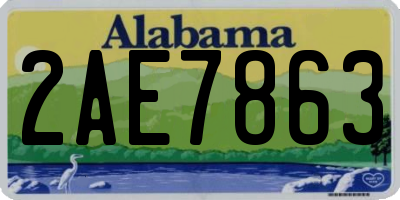 AL license plate 2AE7863