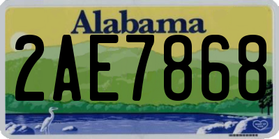 AL license plate 2AE7868