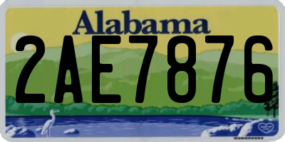 AL license plate 2AE7876
