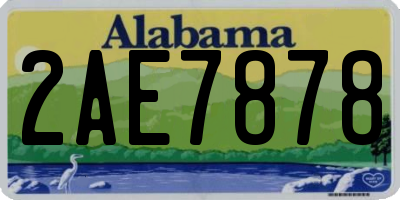AL license plate 2AE7878