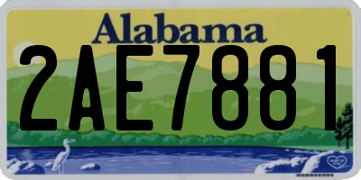 AL license plate 2AE7881