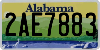 AL license plate 2AE7883