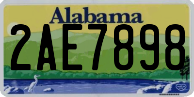 AL license plate 2AE7898