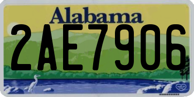 AL license plate 2AE7906