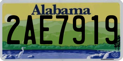 AL license plate 2AE7919