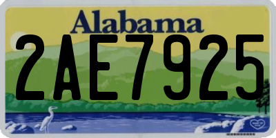 AL license plate 2AE7925