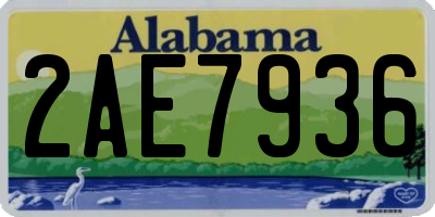 AL license plate 2AE7936