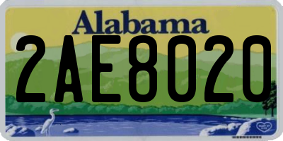 AL license plate 2AE8020