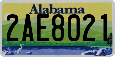 AL license plate 2AE8021