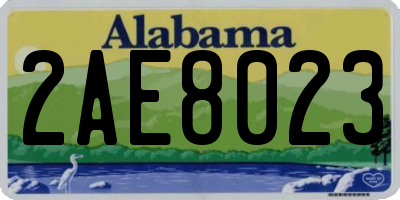 AL license plate 2AE8023