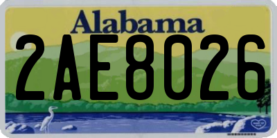 AL license plate 2AE8026