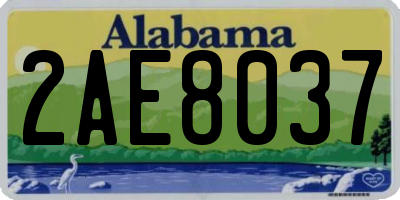 AL license plate 2AE8037