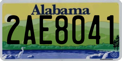 AL license plate 2AE8041