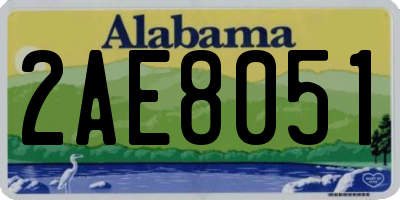 AL license plate 2AE8051