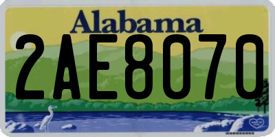AL license plate 2AE8070