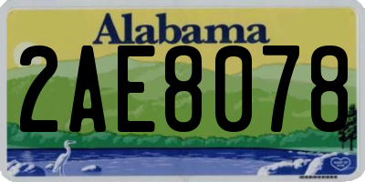 AL license plate 2AE8078