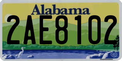 AL license plate 2AE8102