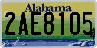AL license plate 2AE8105