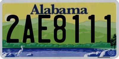 AL license plate 2AE8111