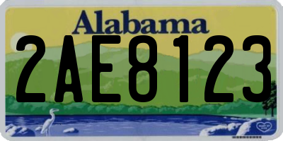 AL license plate 2AE8123