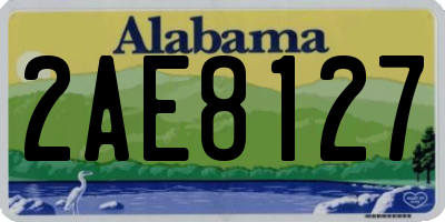 AL license plate 2AE8127