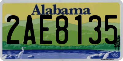 AL license plate 2AE8135