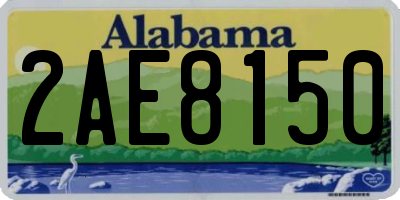 AL license plate 2AE8150