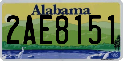 AL license plate 2AE8151