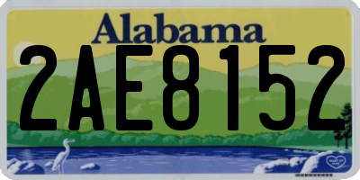 AL license plate 2AE8152