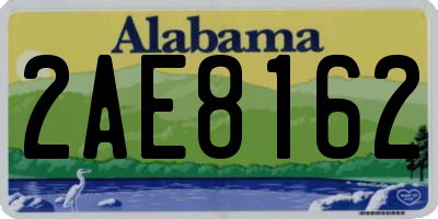 AL license plate 2AE8162
