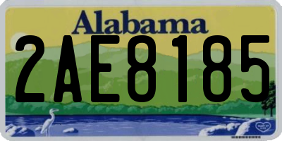 AL license plate 2AE8185