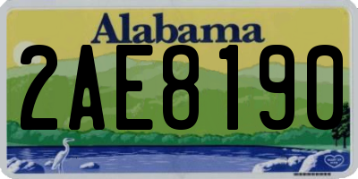 AL license plate 2AE8190