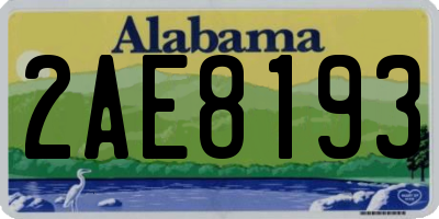 AL license plate 2AE8193