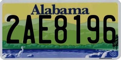 AL license plate 2AE8196