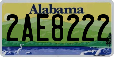 AL license plate 2AE8222