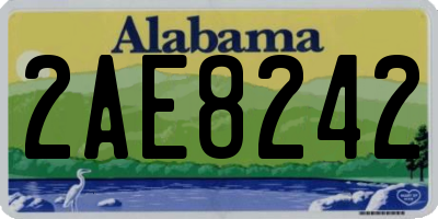 AL license plate 2AE8242