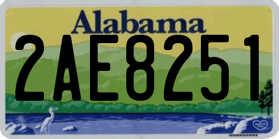 AL license plate 2AE8251