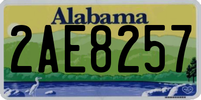 AL license plate 2AE8257
