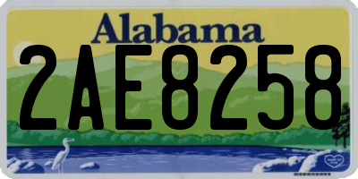 AL license plate 2AE8258