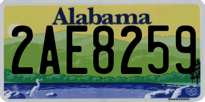 AL license plate 2AE8259